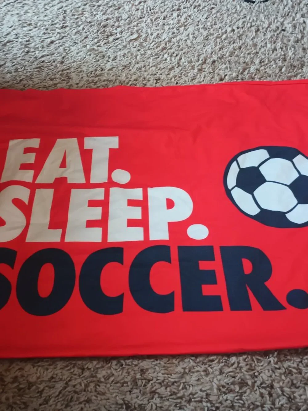 NEW Silky soccer pillowcase - double sided